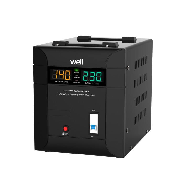Stabilizator Automat de Tensiune Agile 3000VA / 2100W, Well