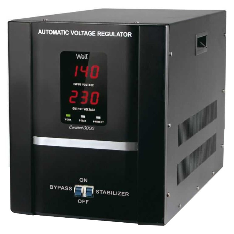 Stabilizator Automat de Tensiune cu Servo Motor Constant 3000VA / 1800W, Well