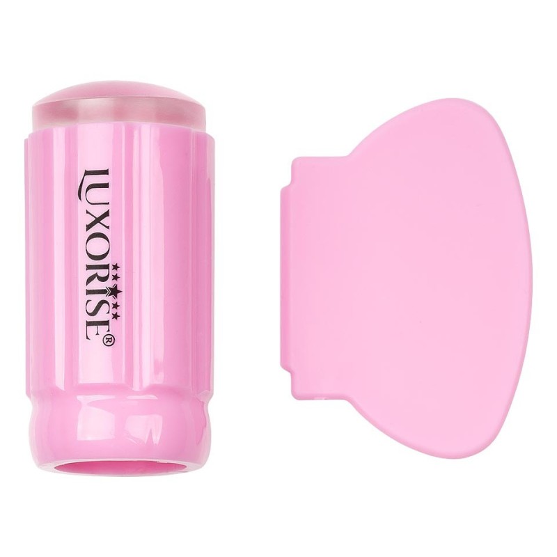 Stampila Unghii Silicon Cu Racleta, Crystal Pink Luxorise