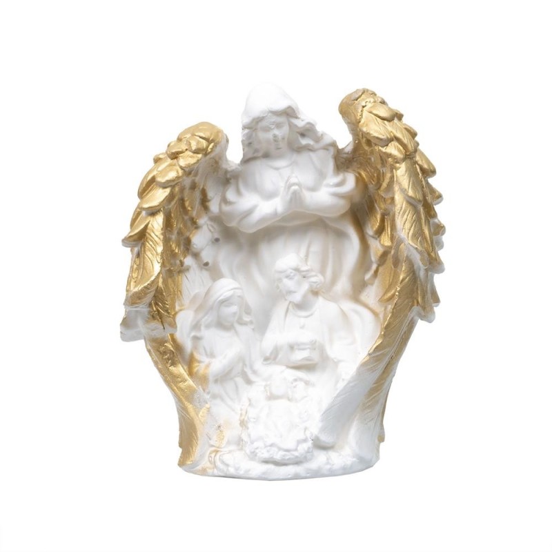 Statueta Decorativa, Model Ingerul Pazitor, Ipsos, Inaltime 16 cm