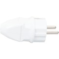 Stecher din Plastic, 250V, Fara Cablu, 16A, Alb