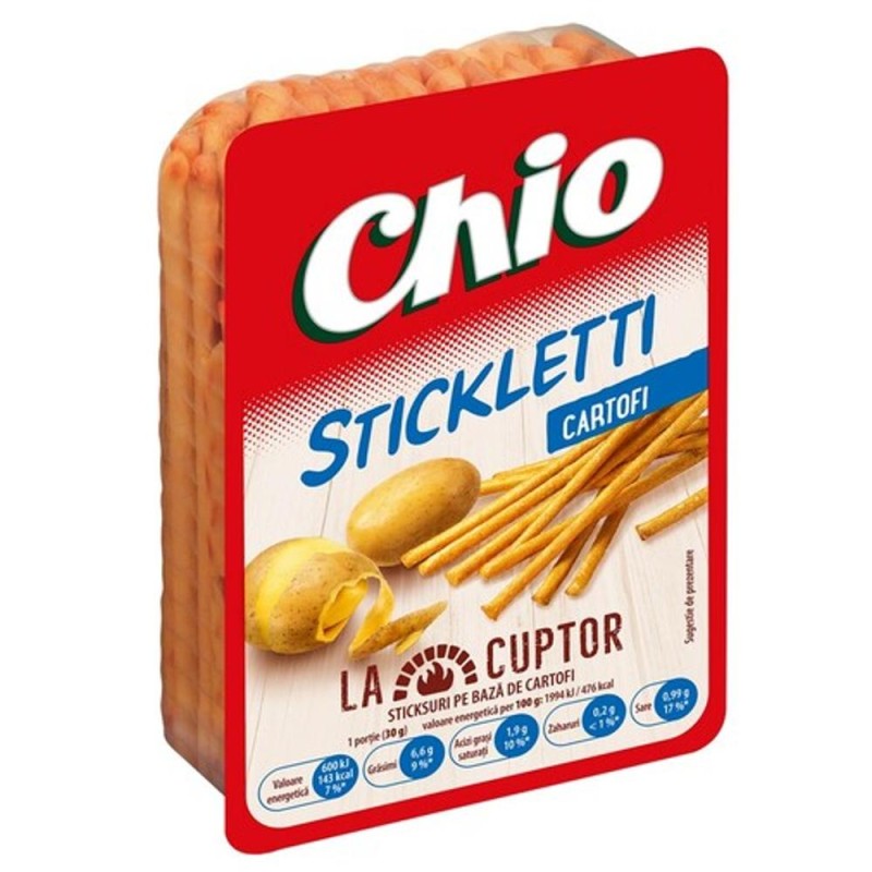 Sticksuri cu Aroma de Cartofi Chio Stickletti, 80 g