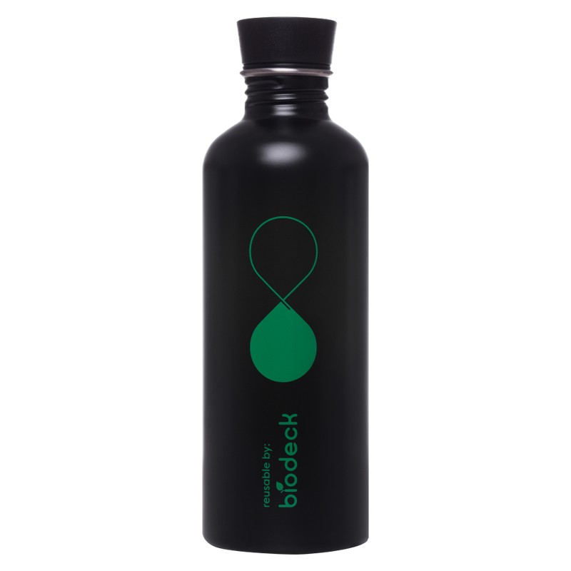 Sticla Otel, Reutilizabila, Biodeck, Neagra, 500 ml