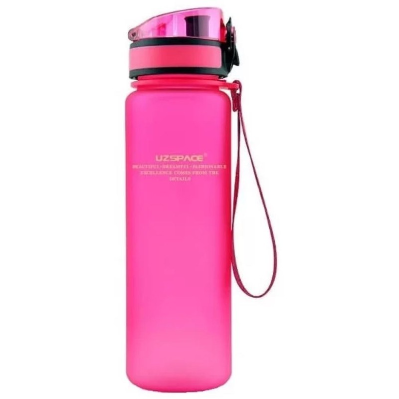 Sticla pentru Apa din Tritan, Roz, Fara Bpa, cu Capac, 650 ml, Uzspace