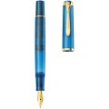 Stilou Classic M200 F, cu Piston, Placat cu Aur, Accesorii Placate Aur, Corp Golden Lapis