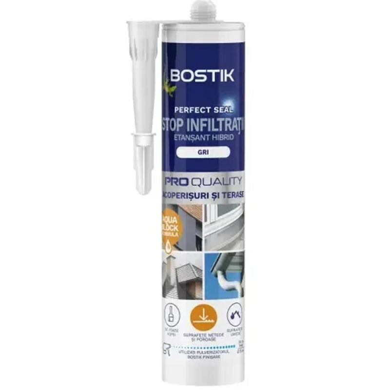 Stop Infiltratii Hybrid Gri, Perfect Seal, Bostik, 290 ml