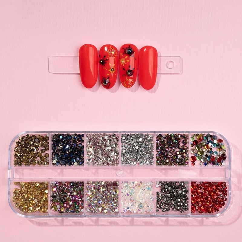 Strasuri Unghii Luxorise, Rainbow Crystals, 12 Modele