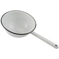 Strecuratoare Emailata pentru Paste, 22 cm, Alba, Perfect Home