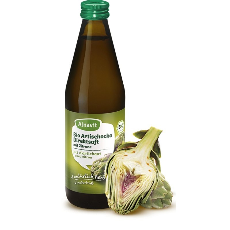 Suc Bio de Anghinare cu Lamaie, 330 ml, Alnavit