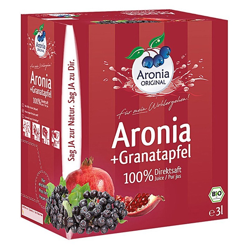 Suc Bio Pur de Aronia cu Rodie, 3 l Aronia Original