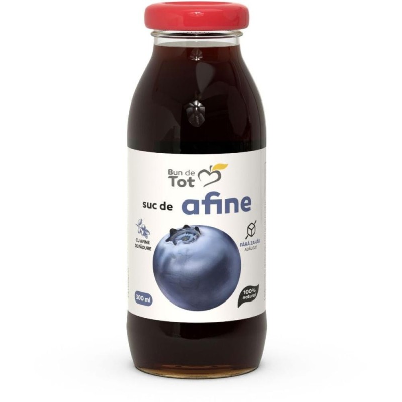 Suc de Afine fara Zahar, 300 ml, Bun de Tot
