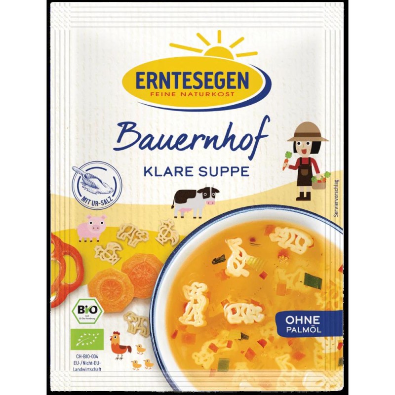 Supa de Legume cu Paste pentru Copii, Erntesegen, Bio, 55 g