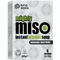 Supa Instant Miso BIO, fara Gluten, cu Boabe de Soia Edamame, 60 g, King Soba