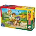 Super Puzzle 35 Piese, Basm Motanul Incaltat, pentru Copii