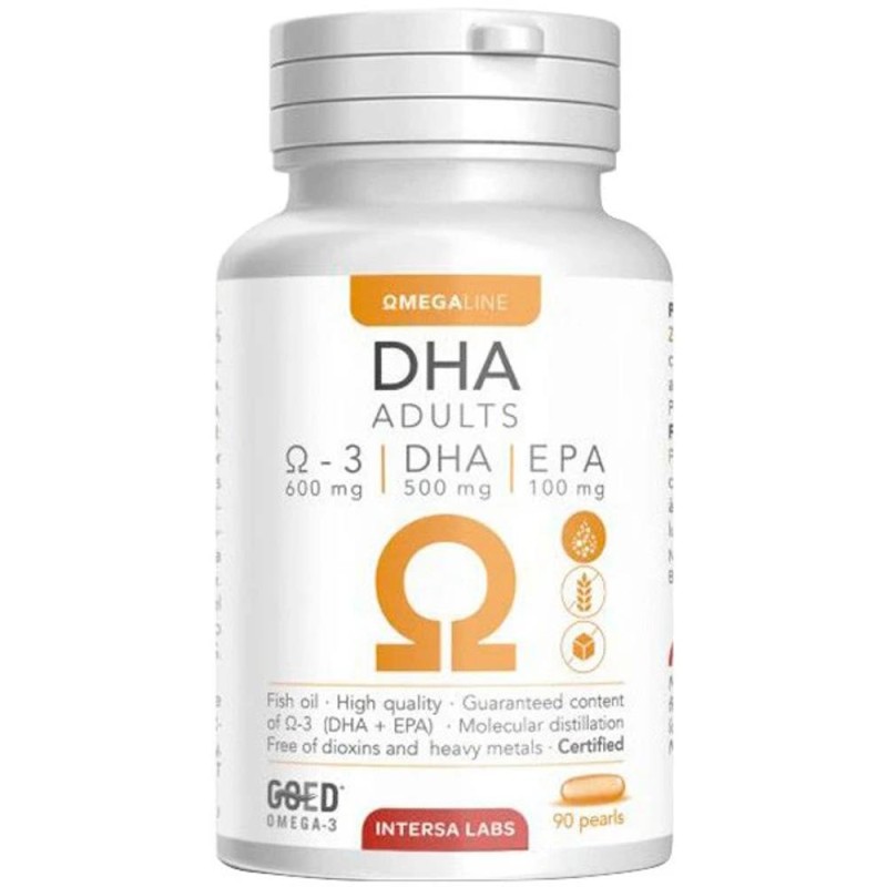 Supliment Alimentar Dha Adults, Intersa Labs, 90 Capsule, Bio, 126g