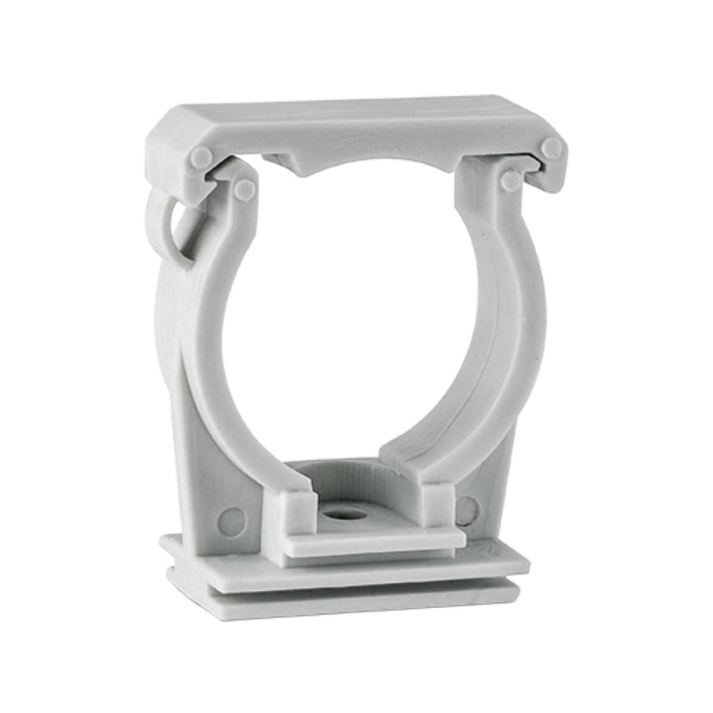 Suport Clip Simplu Baza Prefilet M6 Polipropilena Gri-40 Mm