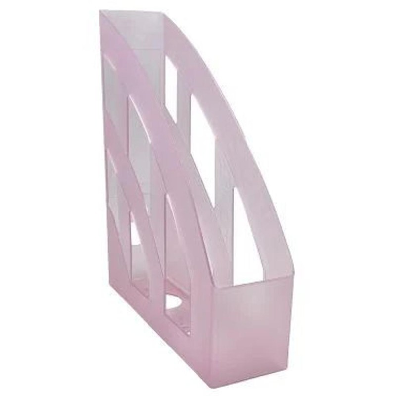 Suport Dosare, Plastic, A4, Roz Transparent  