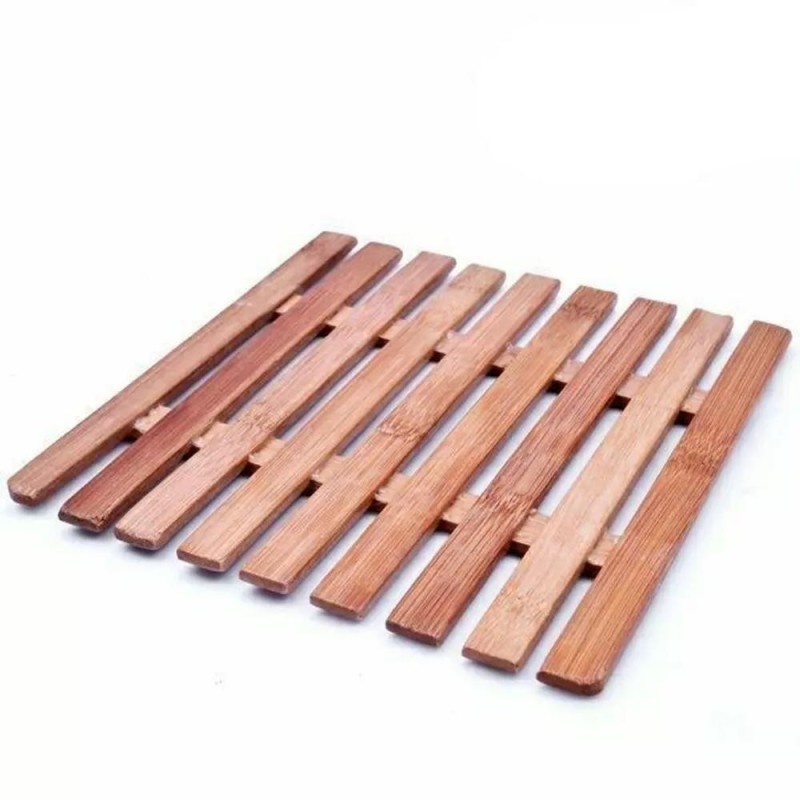 Suport Patrat din Lemn pentru Oale Fierbinti, 15 x 15 cm, Perfect Home