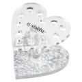 Suport Pensule Unghii si Ustensile Manichiura Silver Heart Luxorise, 12 Sloturi