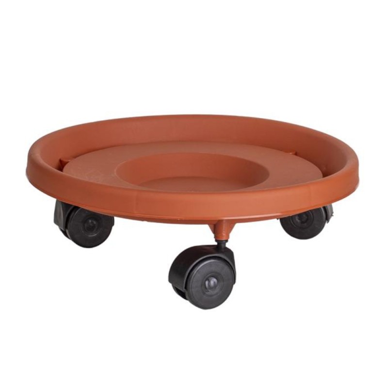 Suport pentru Ghiveci cu Roti, din Plastic, Diametru Interior 24 cm