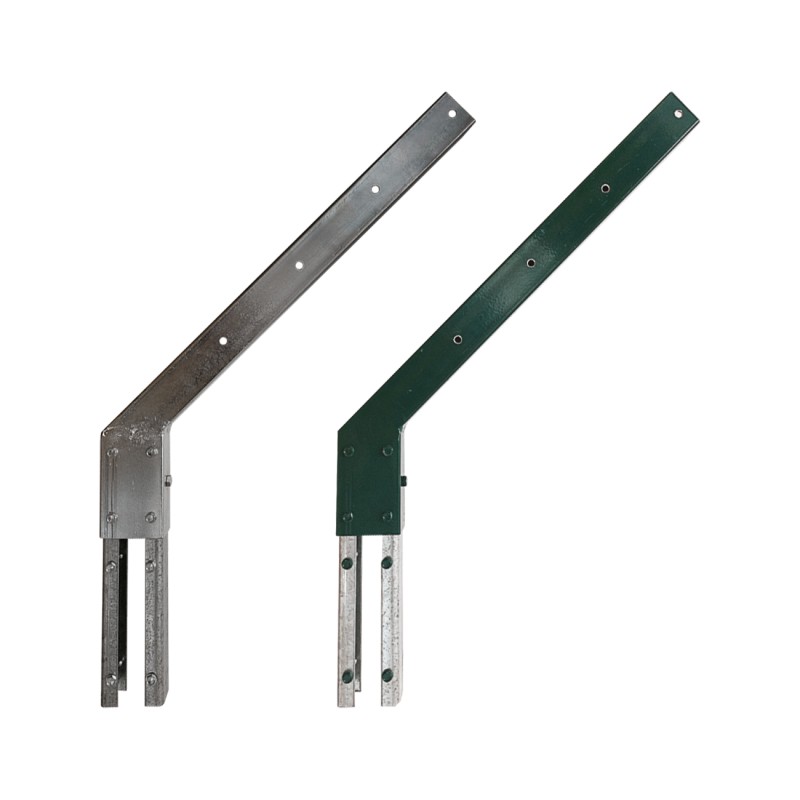 Suport Simplu pentru Prinderea Sarmei Ghimpate, Serie Grea, Dimensiuni Stalp 60 x 40 mm, din Otel, Vopsit Zincat