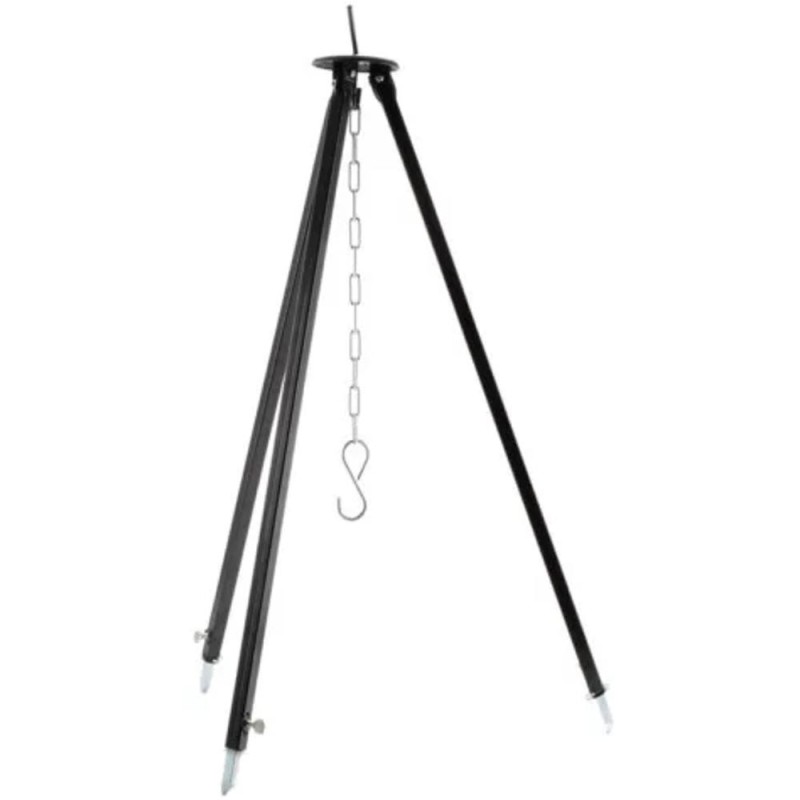 Suport Trepied pentru Ceaun, Extensibil, Inaltime Reglabila, 75/150 cm, Negru, Perfect Home