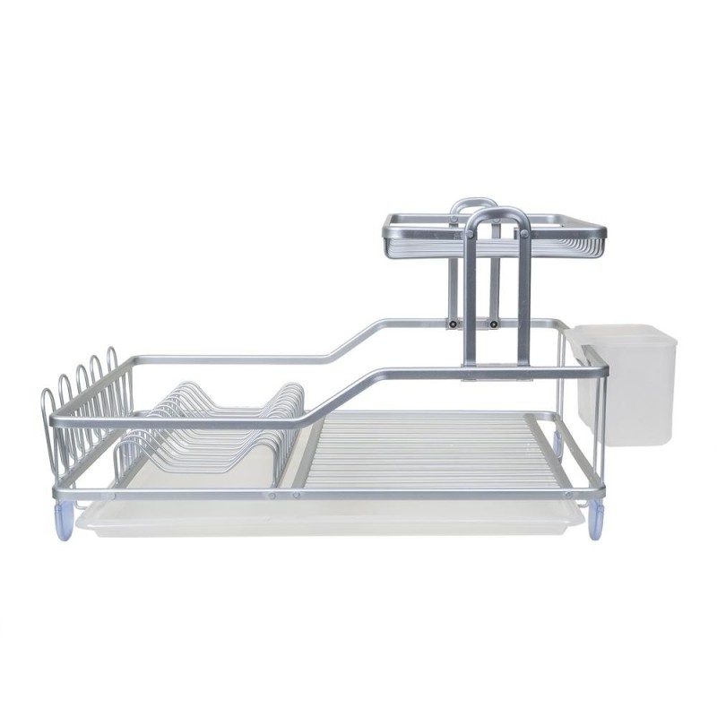 Suport Vase, Cromat, cu Tava din Plastic si Suport Tacamuri, 55 x 35 x 28 cm