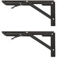 Suporti Pliabili pentru Raft, Z Tools, Lungime 300 mm, Negru, 2 Bucati