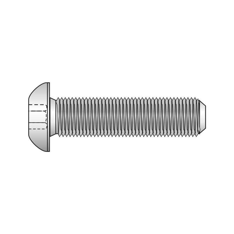 Surub Cap Bombat Inbus 7380 Inox A2-M6 X 16