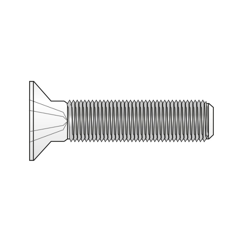 Surub Cap Inecat Locas Cruciform 965 Otel Gr.4.8 Zincat-M2 X 6