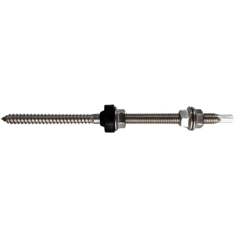 Surub Fixare Inox M10 x 200 mm, Cap Hexagonal SW7 Prevazut cu 3 Piulite din Inox, Smart Heater