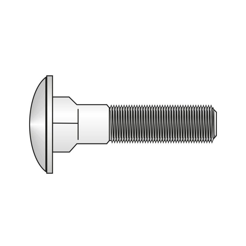 Surub Torbant fara Piulita 603 Otel Gr.8.8 Zincat-M6 X 30