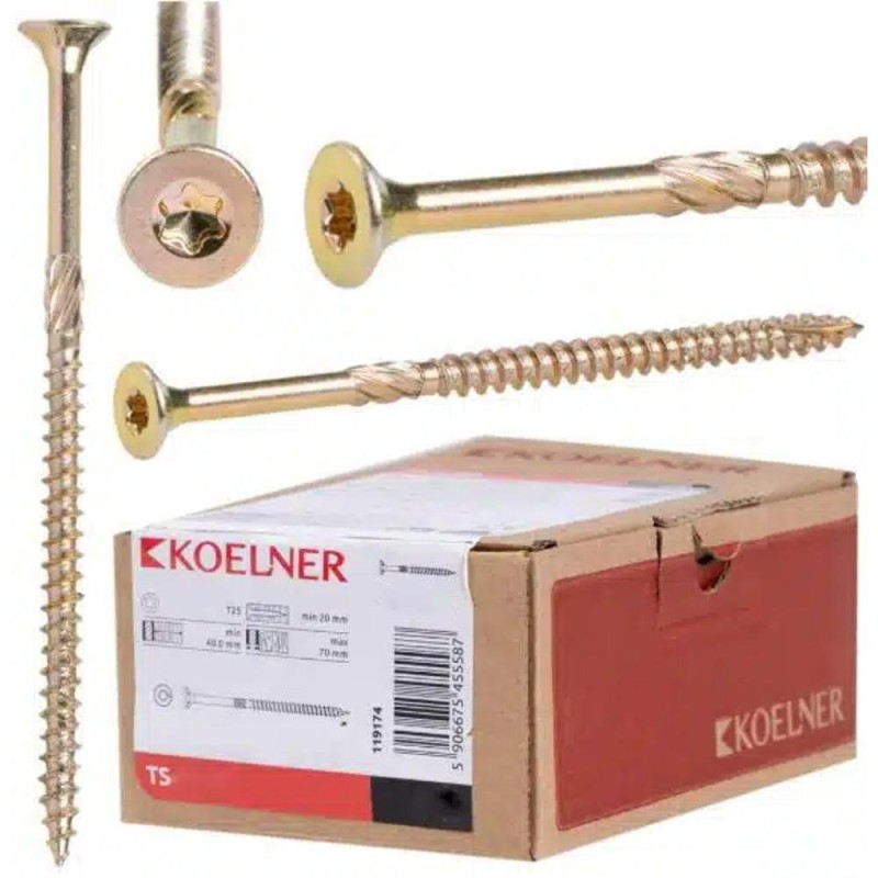 Suruburi Dulgherie, pentru Lemn Koelner, 6 x 100 mm, 50 Bucati