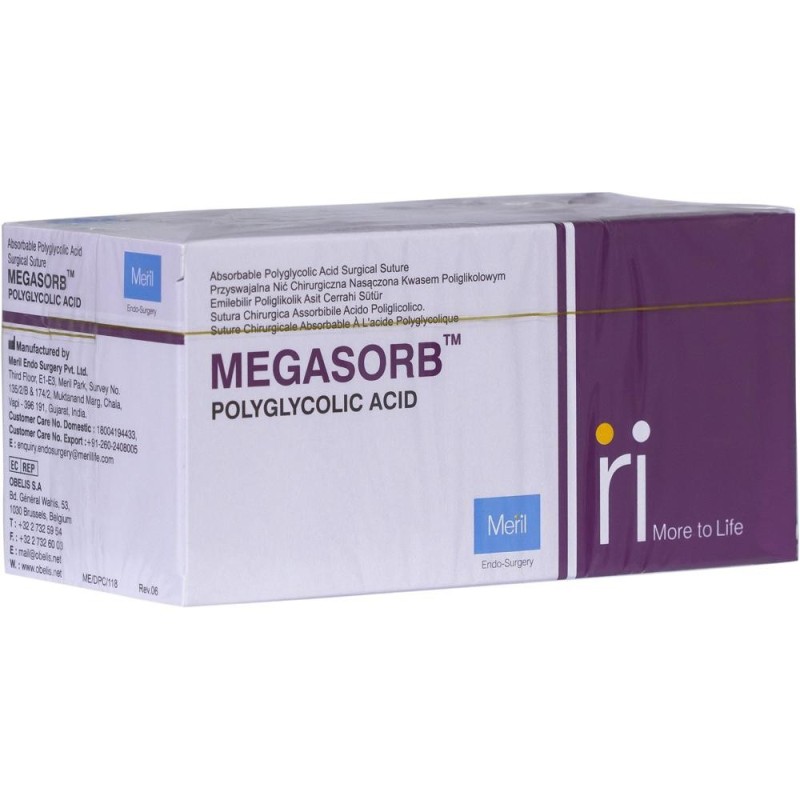 Sutura Resorbabila Acid Poliglicolic, USP 2/0, 75 cm, Ac Rotund 1/2 30 mm, pentru Proceduri Generale