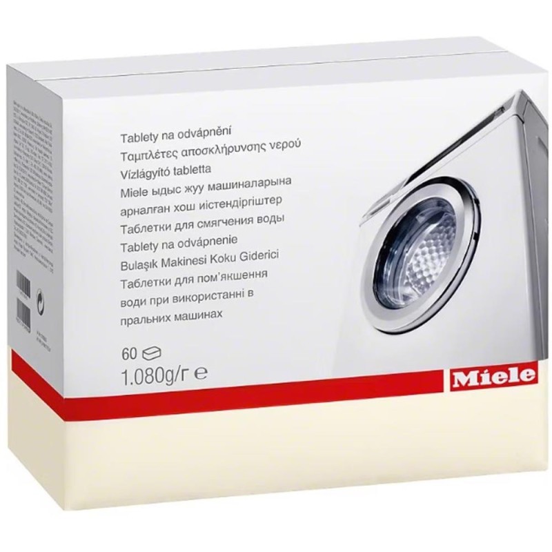 Tablete Anticalcar pentru Masina de Spalat Rufe Miele, Dedurizeaza Apa, 60 Bucati