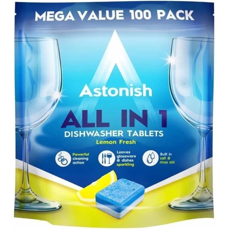 Tablete pentru Masina de Spalat Vase All in 1, Astonish, 100 Bucati