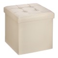 Taburet Pliabil cu Spatiu de Depozitare 38x38 cm Tb58 Bej