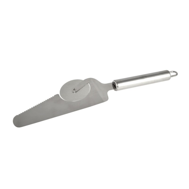 Taietor de Pizza, 2 in 1, Lama: 15 x 6.5 cm, Inox