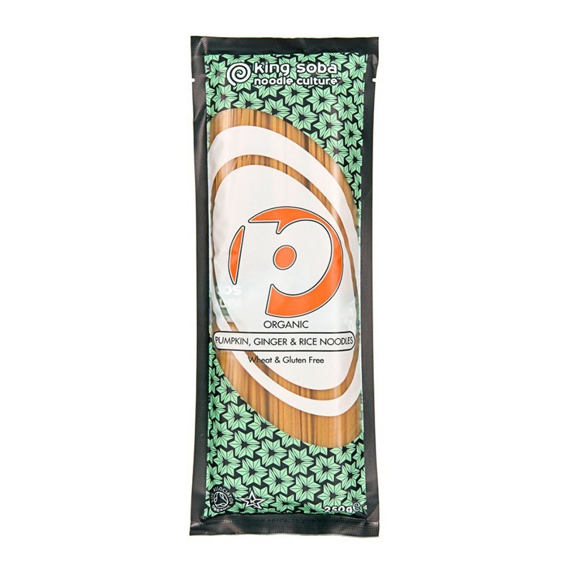 Taitei Bio din Orez Brun cu Dovleac si Ghimbir, King Soba, 250 g