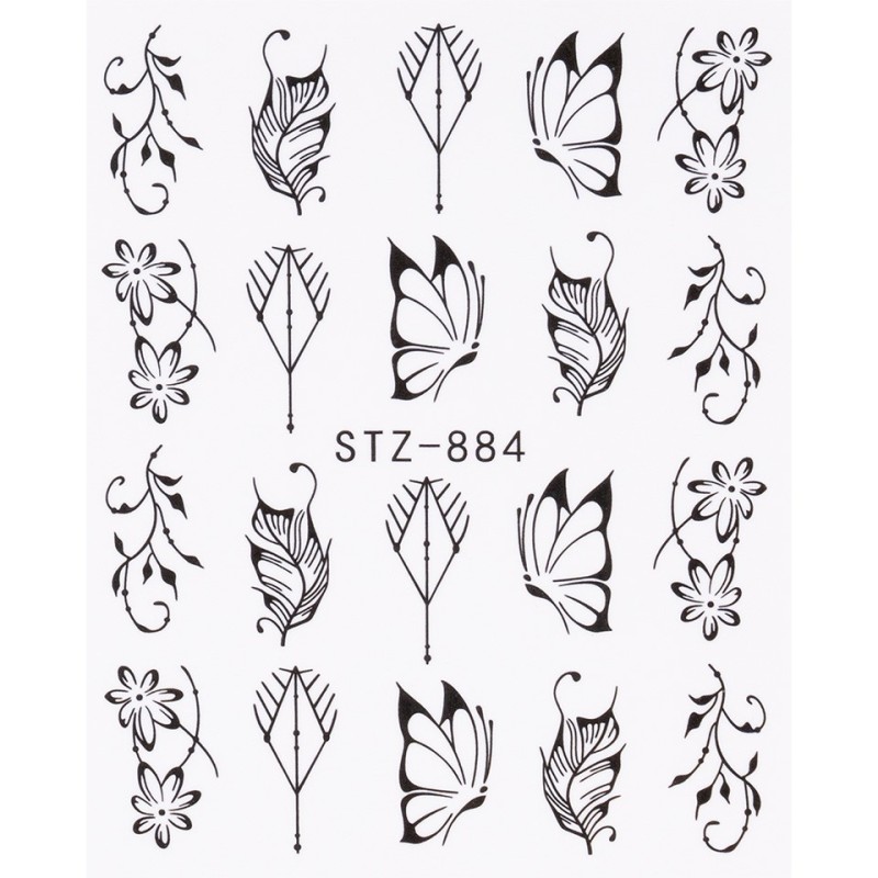 Tatuaj Unghii Luxorise Simple Romantic Art, Stz-884