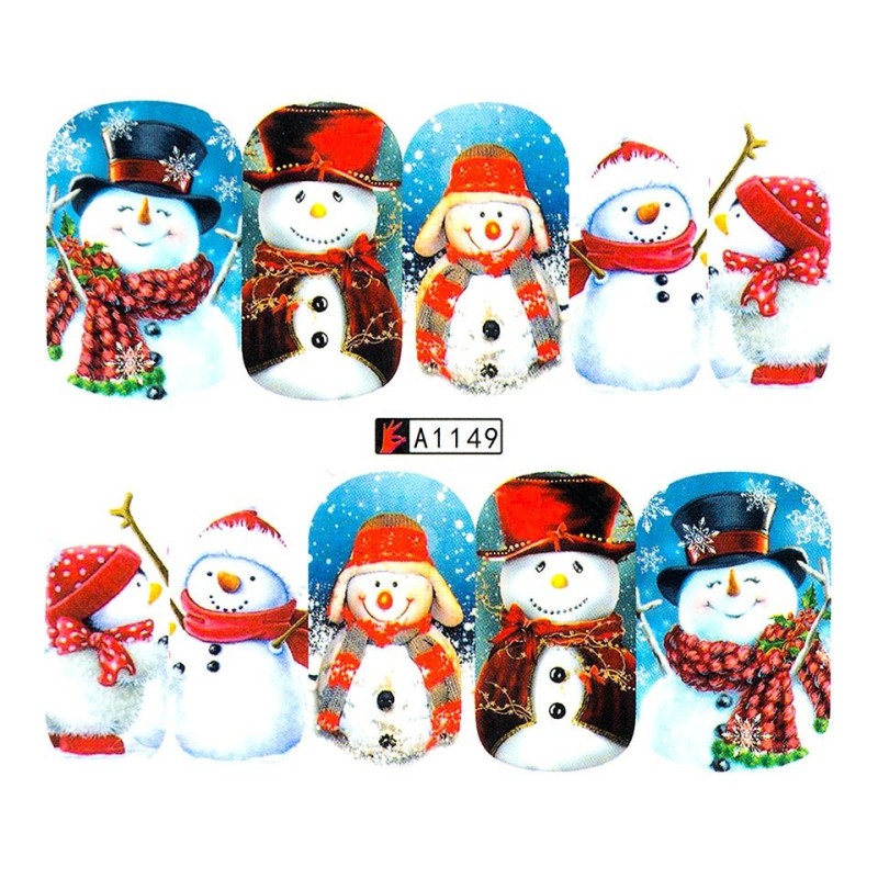 Tatuaj Unghii Luxorise Snowmen Smile, A1149