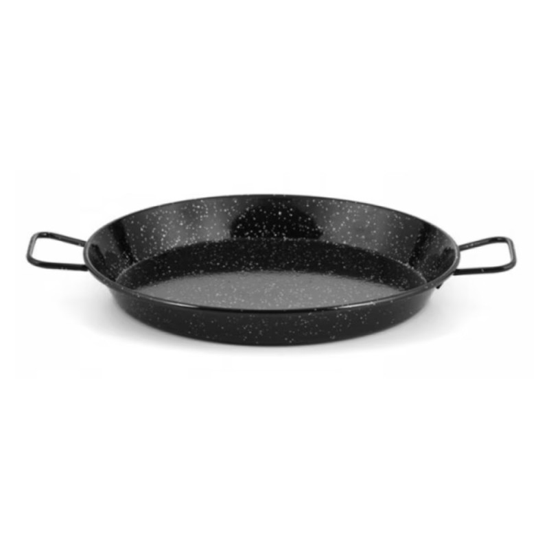 Tava Paella, Emailata, 50 cm, Neagra, Garcima