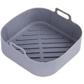 Tavita Silicon pentru Air Fryer, Termorezistenta, 22 x 22 x 6.5 cm, Non-toxic, fara BPA