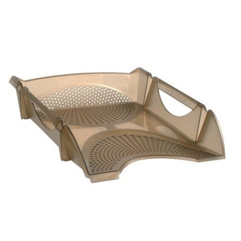 Tavite din Plastic pentru Documente, Maron Fumuriu Transparent