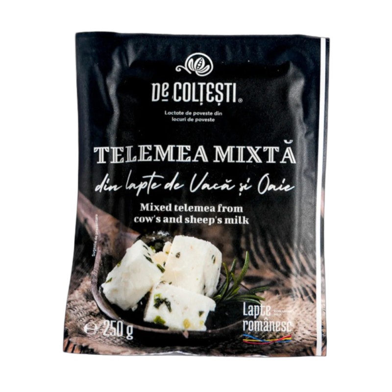 Telemea Maturata Mixta Vaca si Oaie, De Coltesti, 250 g