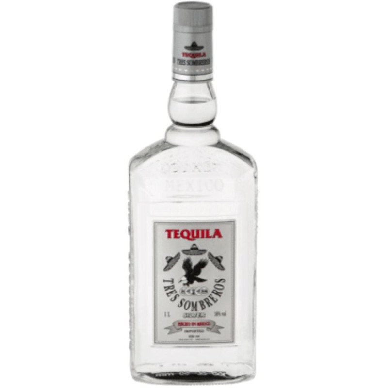 Tequila Tres Sombreros, Silver, Alcool 38%, 0.7 l