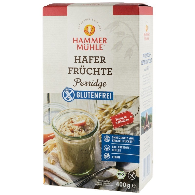 Terci Bio de Ovaz cu Fructe, 400 g Hammer Muhle
