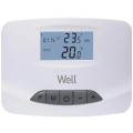 Termostat Electronic Programabil Well, cu Fir, LCD, 2 x AAA