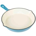 Tigaie din Fonta Emailata, 26 cm, Albastra, Perfect Home