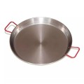 Tigaie din Otel Lustruit pentru Paella, 28 cm, cu Manere, Argintiu, Perfect Home